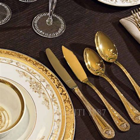 versace gold cutlery|exquisite Versace cutlery.